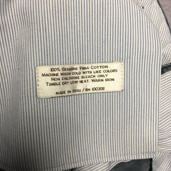 Peter Millar Mens Shorts size 35 Blue Flat Front Pockets Pima Cotton Twill - Picture 6 of 12